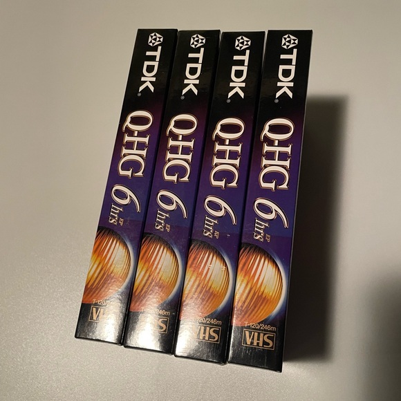 TDK Q-HG Quality High Grade T-120 Blank VHS Tapes - Lot of 4 - Sealed - Picture 3 of 4